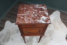 Load image into Gallery viewer, French Oak Marble Top Chevet c.1890