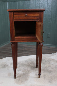 French Oak Marble Top Chevet c.1890