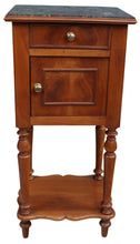 Load image into Gallery viewer, French Fruitwood Marble Topped Chevet c.1890