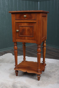 French Fruitwood Marble Topped Chevet c.1890