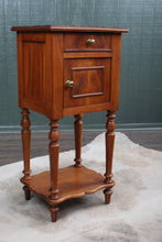 Load image into Gallery viewer, French Fruitwood Marble Topped Chevet c.1890