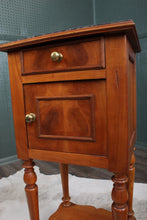 Load image into Gallery viewer, French Fruitwood Marble Topped Chevet c.1890