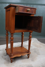 Load image into Gallery viewer, French Fruitwood Marble Topped Chevet c.1890