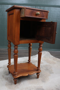 French Fruitwood Marble Topped Chevet c.1890