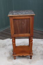 Load image into Gallery viewer, French Fruitwood Marble Topped Chevet c.1890