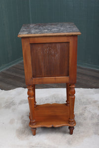 French Fruitwood Marble Topped Chevet c.1890