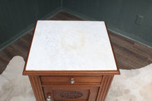 Load image into Gallery viewer, French Oak Marble Top Chevet c.1890