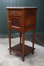 Load image into Gallery viewer, French Oak Marble Top Chevet c.1890