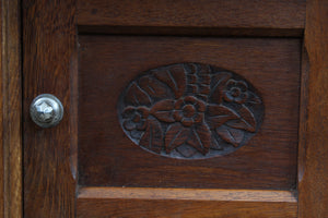 French Oak Marble Top Chevet c.1890