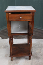 Load image into Gallery viewer, French Oak Marble Top Chevet c.1890