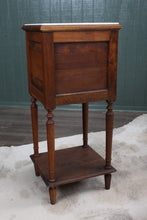 Load image into Gallery viewer, French Oak Marble Top Chevet c.1890