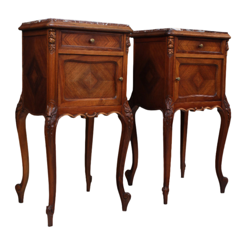 PAIR French Walnut Chevets c.1890