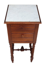 Load image into Gallery viewer, French Pine Marble Top Chevet c.1890