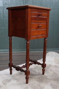 French Pine Marble Top Chevet c.1890