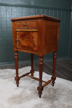 Load image into Gallery viewer, French Fruitwood Marbletop Chevet c.1890