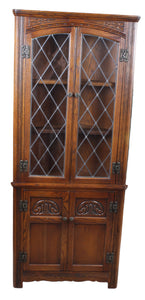 English Oak Corner Cabinet