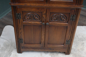 English Oak Corner Cabinet