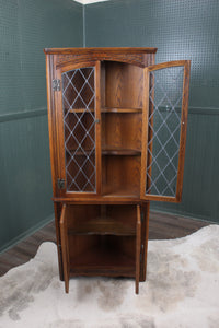 English Oak Corner Cabinet