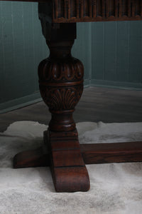 English Oak Drawleaf Table c.1900