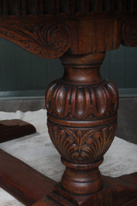 English Oak Drawleaf Table c.1900