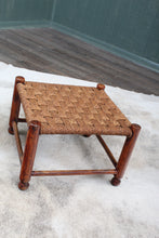 Load image into Gallery viewer, French Woven Stool c.1900