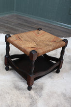 Load image into Gallery viewer, French Woven Stool c.1900