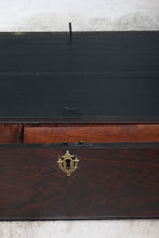 Load image into Gallery viewer, English Rosewood and Brass Banded Writing Box c.1880