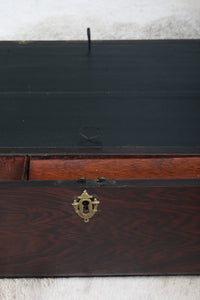 English Rosewood and Brass Banded Writing Box c.1880