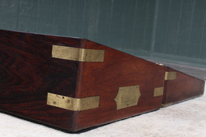 English Rosewood and Brass Banded Writing Box c.1880