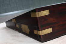 Load image into Gallery viewer, English Rosewood and Brass Banded Writing Box c.1880