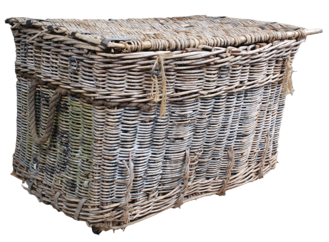 English Wool Mill Basket c.1920