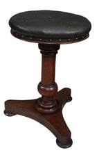 Load image into Gallery viewer, English Mahogany Adjustable Stool c.1900