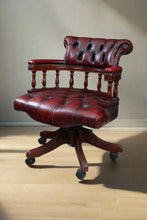 Load image into Gallery viewer, English Leather Desk Chair