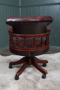 English Leather Desk Chair