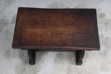 Load image into Gallery viewer, Primitive English Oak Stool c.1900