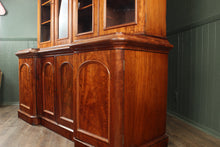 Load image into Gallery viewer, English Walnut Bookcase over Cupboard c.1900