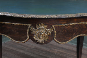 French Rosewood and Brass Ormolu Center Desk c.1900