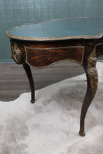 Load image into Gallery viewer, French Rosewood and Brass Ormolu Center Desk c.1900