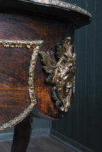 Load image into Gallery viewer, French Rosewood and Brass Ormolu Center Desk c.1900