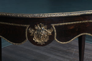 French Rosewood and Brass Ormolu Center Desk c.1900