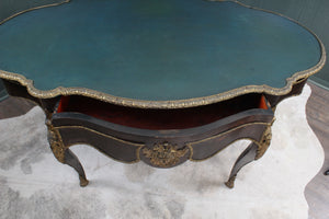 French Rosewood and Brass Ormolu Center Desk c.1900