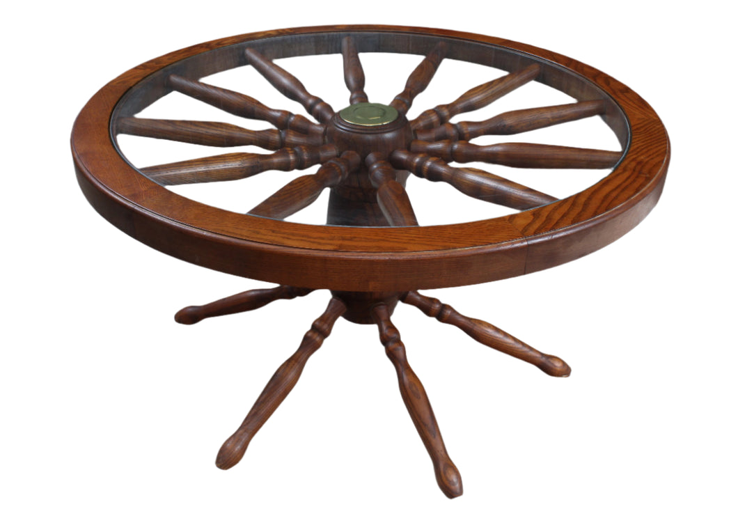 Vintage English Ships Wheel Coffee Table c.1950