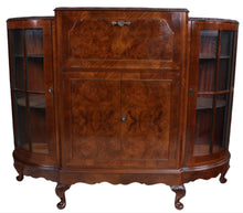 Load image into Gallery viewer, English Burl Walnut Cocktail Cabinet c.1930