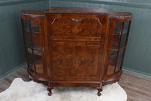 Load image into Gallery viewer, English Burl Walnut Cocktail Cabinet c.1930