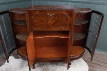 Load image into Gallery viewer, English Burl Walnut Cocktail Cabinet c.1930