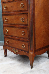 French Walnut Inlaid Escritoire c.1900