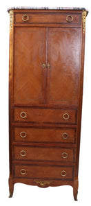 French Walnut Inlaid Escritoire c.1900