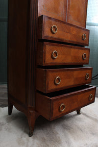 French Walnut Inlaid Escritoire c.1900