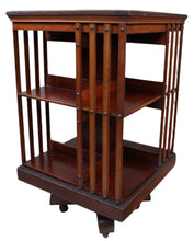 Load image into Gallery viewer, Mahogany English Revolving Bookcase c.1900