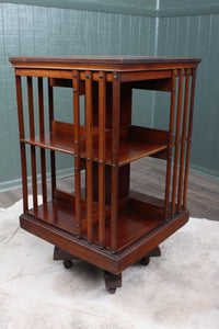 Mahogany English Revolving Bookcase c.1900